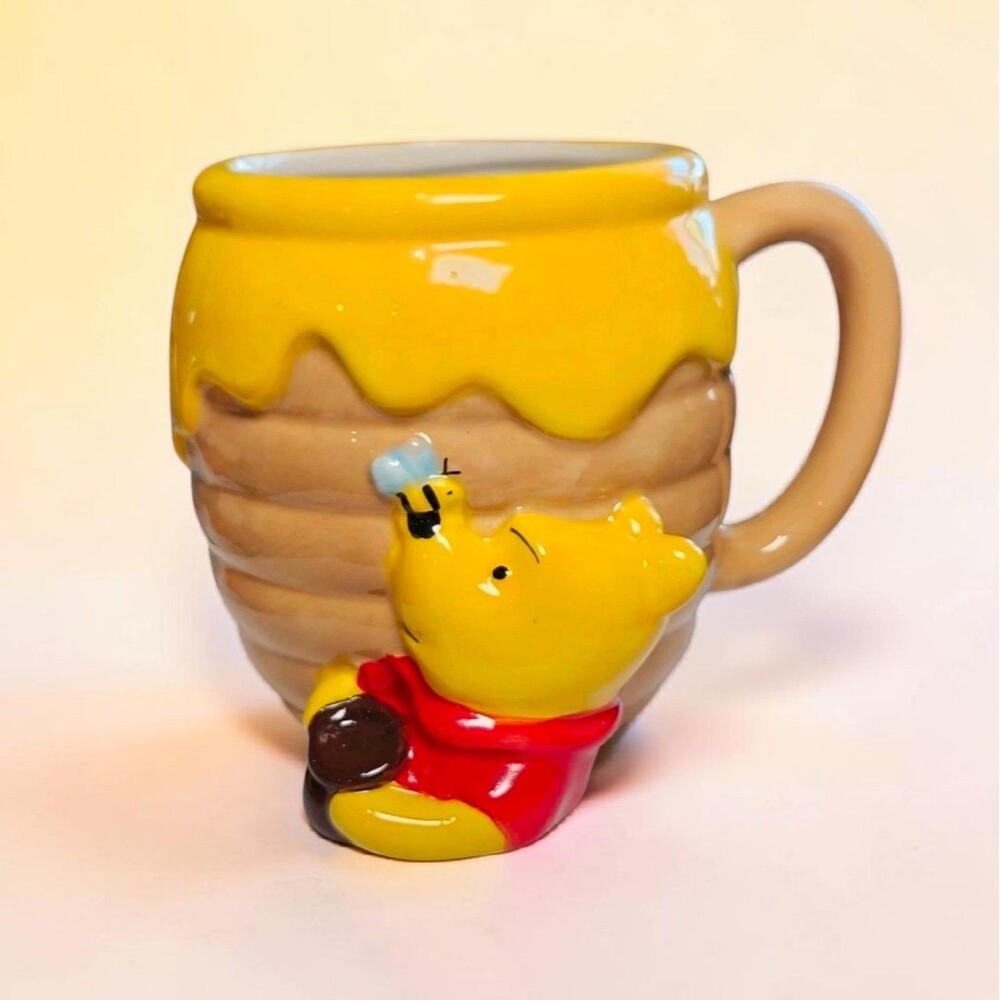 Disney Winnie the Pooh Hunny Pot Mug 3D Sculpted Ceramic 23oz Silver Buffalo NEW
